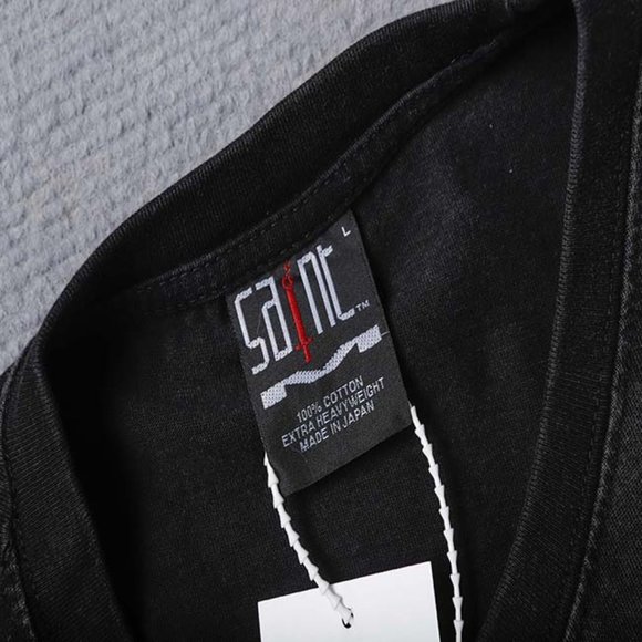 Saint Michael Eyeball Band Logo Print Short Sleeve Black - Picture 2 of 12